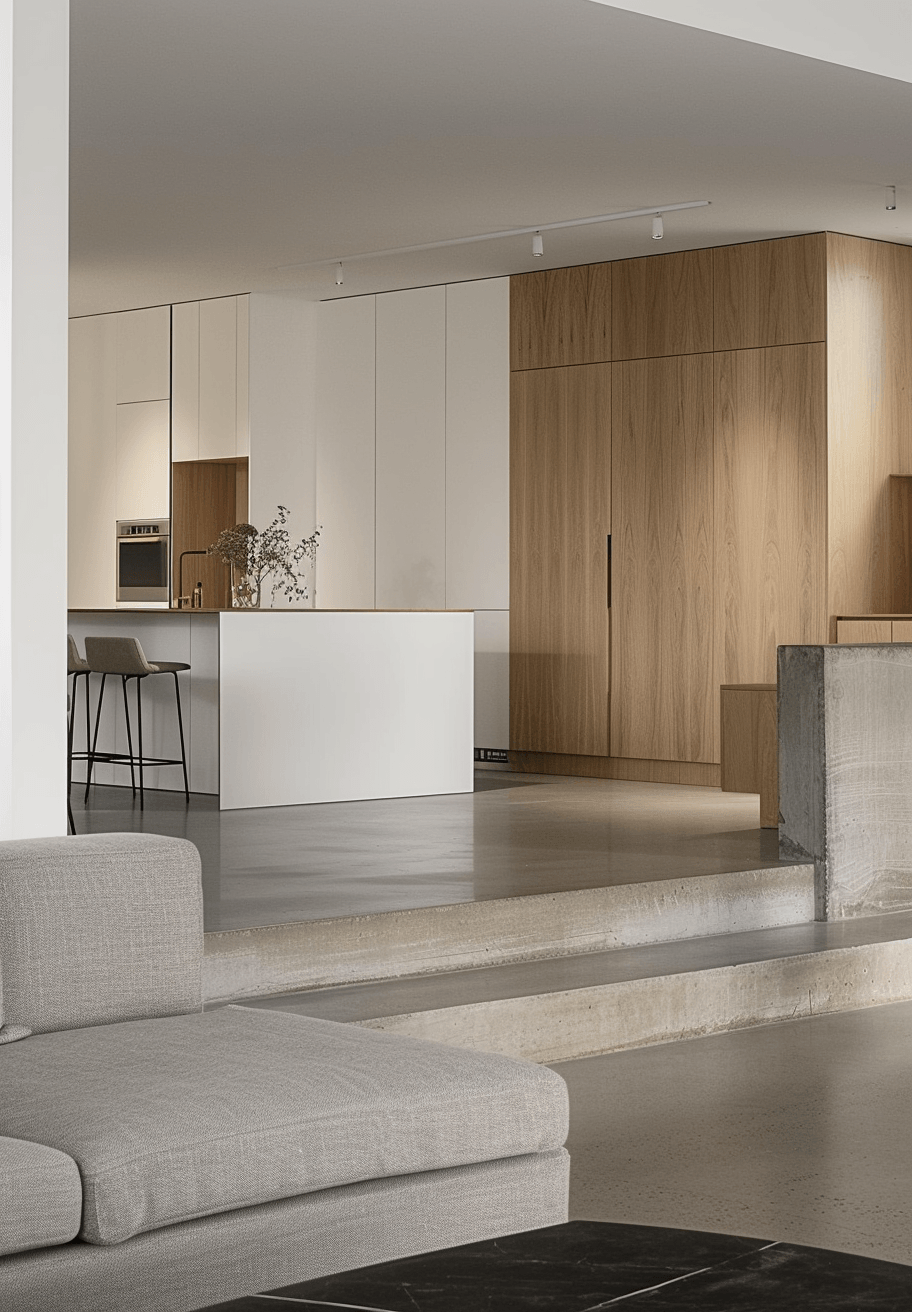 Moderne woonkamer met veel invallend licht door de toepassing van een lichtstraat.